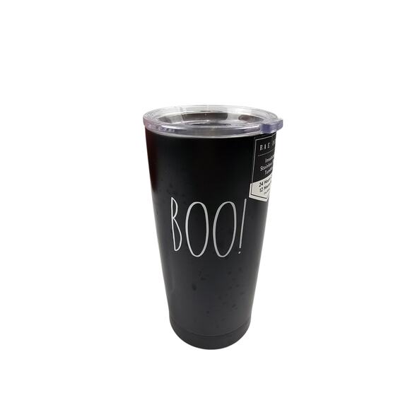 2 Rae Dunn Insulated Stainless Steel  Tumblers Red 12 oz. and Black‎ 17 oz. - Picture 3 of 10